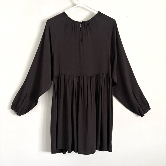 NEW Christy Dawn Black Long Sleeve Hudson Mini Dress Women’s Size XS/S Textured - Picture 7 of 9